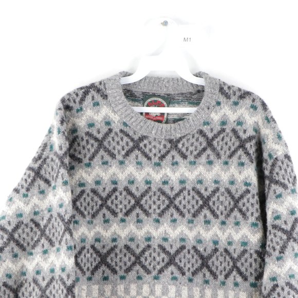 Vintage Streetwear Fair Isle Chunky Wool Sweater - Picture 2 of 10